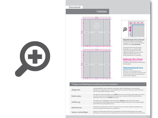 Product Bild faltblatt__gefalzt_auf_din_lang__6-seiter_(2-bruch_fensterfalz)__beidseitig_bedruckt_(4_4_farbig_+_1_sonderfarbe_hks)
